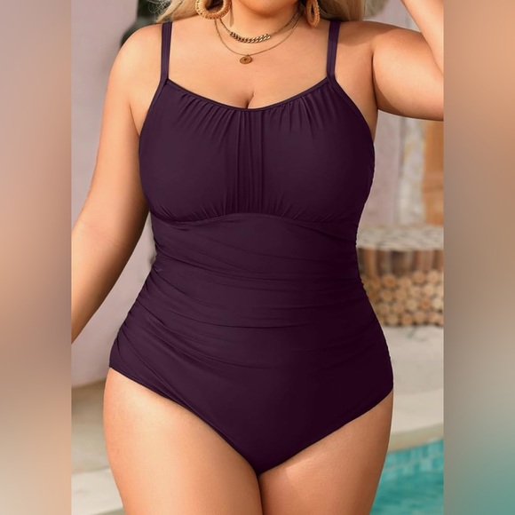 Aqua Eve One-Piece Tummy Control Swimsuit, size 20W, New - Picture 1 of 7